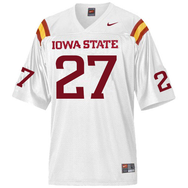 Iowa State Cyclones Men's #27 Amechie Walker Nike NCAA Authentic White College Stitched Football Jersey QB42M02FA